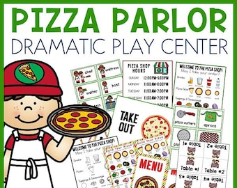 Pizza Shop Dramatic Play, Dramatic Play Center Kit, Pizza Parlor Dramatic Play, Pizza Shoppe, Pretend Play Kit, Pizza, Pizza Pretend Play