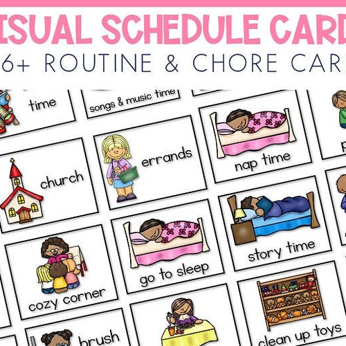 Visual Schedule Cards Daily Rhythm Cards 236 Visual - Etsy