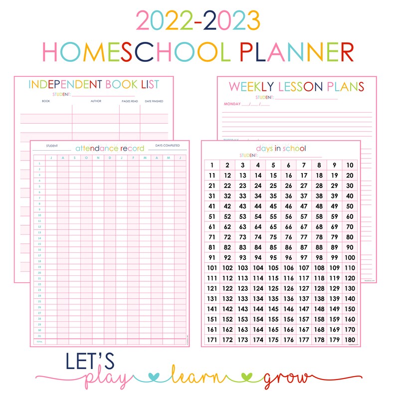 20222023 Homeschool Planner Homeschool Planning Pages Etsy