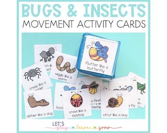 Bugs & Insects Gross Motor Activity Cards: Play-Based Learning