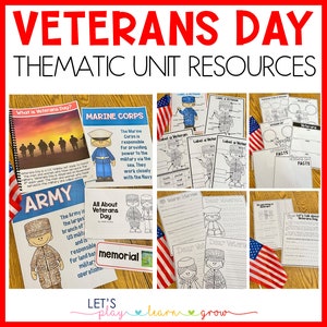 Veterans Day Unit Study: Activities, Writing Prompts, and Posters