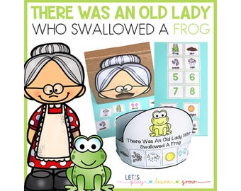 There Was An Old Lady Who Swallowed A Frog Sequencing Activities (Digital Download)