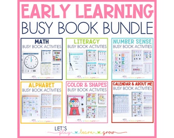 Early Learning Busy Binder Bundle: Preschool Activities (Digital Download)