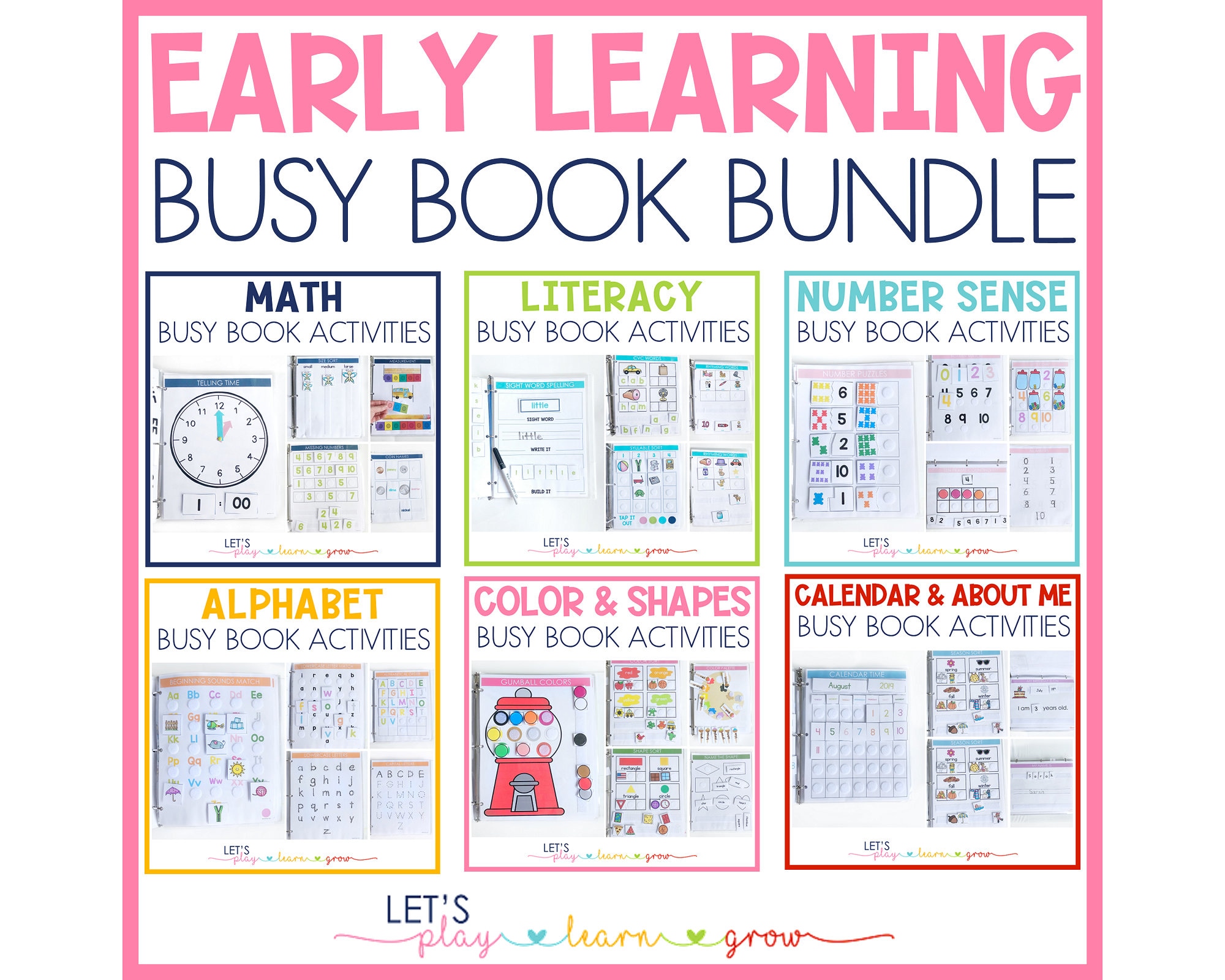 Early Learning Busy Binder Bundle: Preschool Activities (digital ...