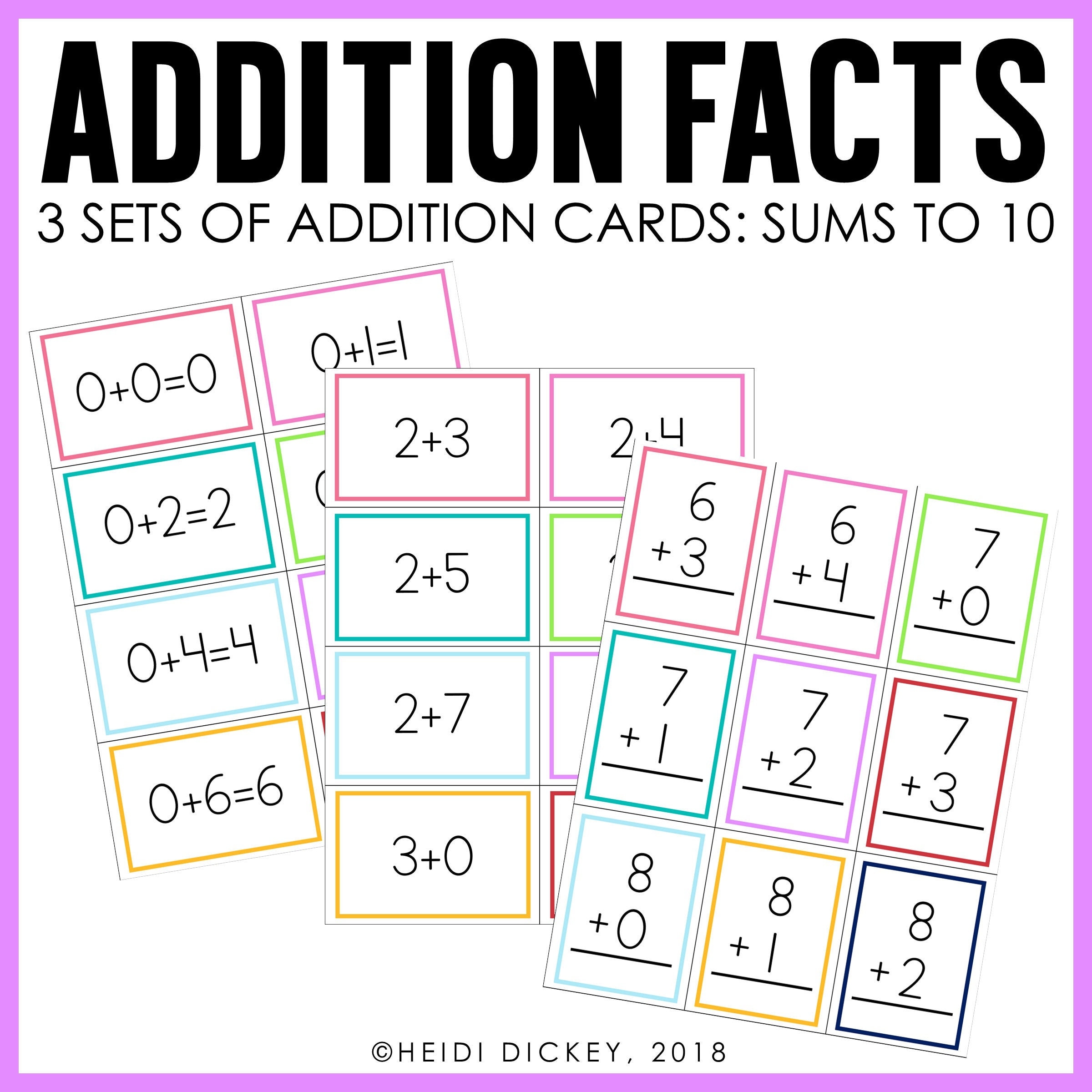 Math Flash Cards - Etsy