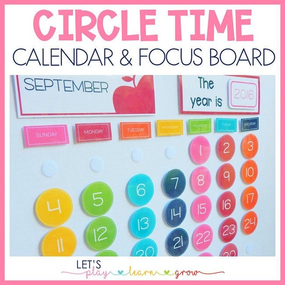 calendar-board-circle-time-board-kit-calendar-activities-etsy