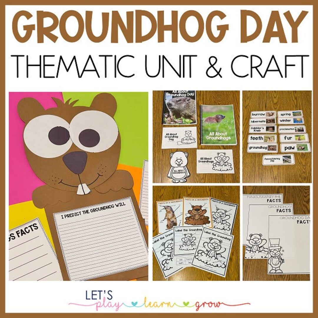 Groundhog Day Thematic Unit  Groundhog Unit Study  Groundhog