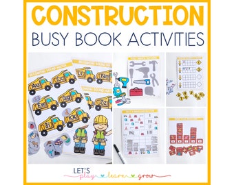 Caderno de atividades com tema de construção: atividades de aprendizagem pré-escolar (download digital)