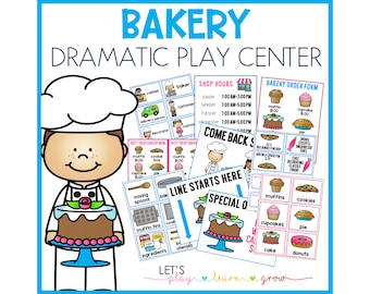 Bakery Dramatic Play, Dramatic Play Center Kit, Lets Play Bakery, Bakery Pretend Play, Dramatic Play, Let&#39;s Bake, Baking Pretend Play
