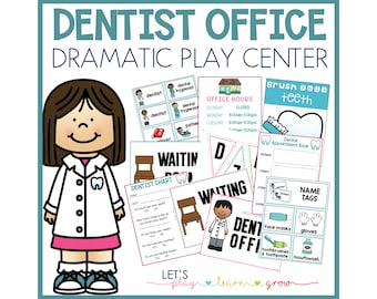 Dentist Office Dramatic Play, Dramatic Play Center Kit, Dentist Dramatic Play, Dental Health Month, Pretend Play Kit, Dentist, Preschool