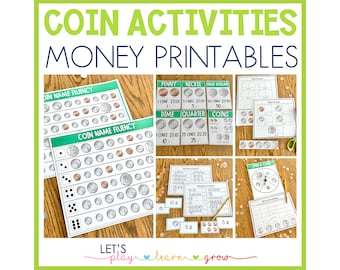 Coin & Money Printable Activities: First Grade Math (PDF)