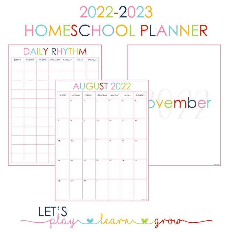20222023 Homeschool Planner Homeschool Planning Pages Etsy UK