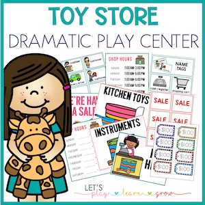 Toy Store Dramatic Play Center-kit: fantasiespel (digitale download)