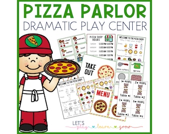 Pizza Shop Dramatic Play, Dramatic Play Center Kit, Pizza Parlor Dramatic Play, Pizza Shoppe, Pretend Play Kit, Pizza, Pizza Pretend Play