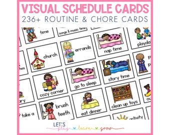 Visual Schedule Cards: 236+ Daily Routine & Chore Charts