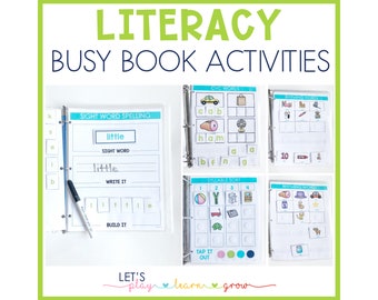 Literacy Activity Binder: CVC Words, Rhyming, Sight Words (Printable)