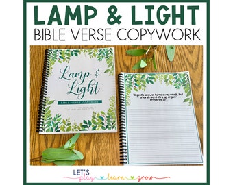 Lamp & Light Bible Verse Copywork: NIV Scripture Writing (Digital Download)