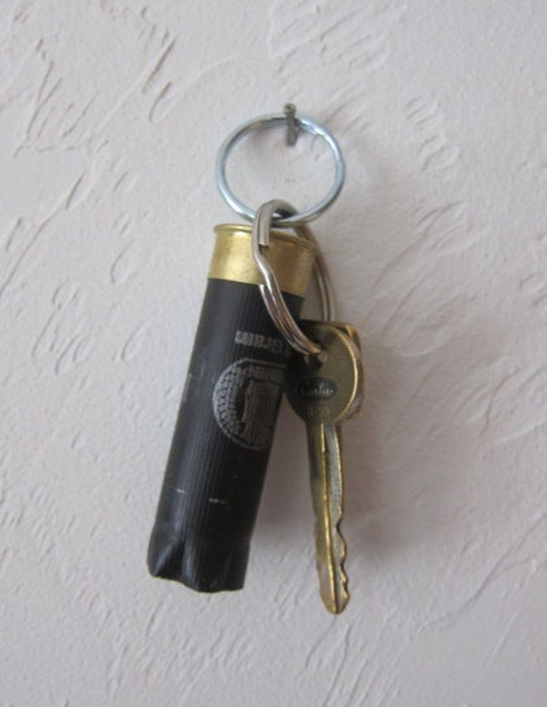 Shotgun Shell Keychain Black Etsy