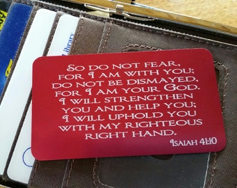 Faith in My Pocket - Do Not Fear Isaiah Verse Wallet or Pocket Card