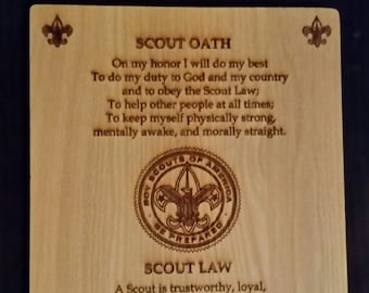 Laser Engraved Boy Scout Plaque