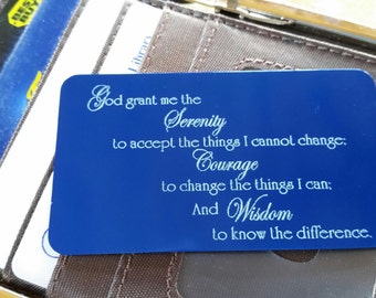 Faith In My Pocket - Serenity Prayer Pocket or Wallet Card