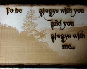 Laser Engraved Plaque - Custom Phrase - Rocky Mtn High Themed