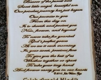 Our Son - Personalized Laser Engraved Original Verse - Great Gift!