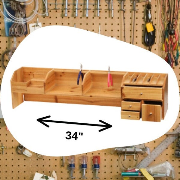 Optima Benchtop Shelf/Storage System, Rangement d’outils de bijoux, Organisateur d’étagères de bureau, Stockage Kraft