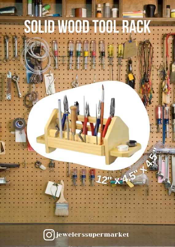 Solid Wood Tool Rack, Jewelry Tool Storage, Work Bench Organizer, Tool Box,  Tool Organizer, Tool Rack