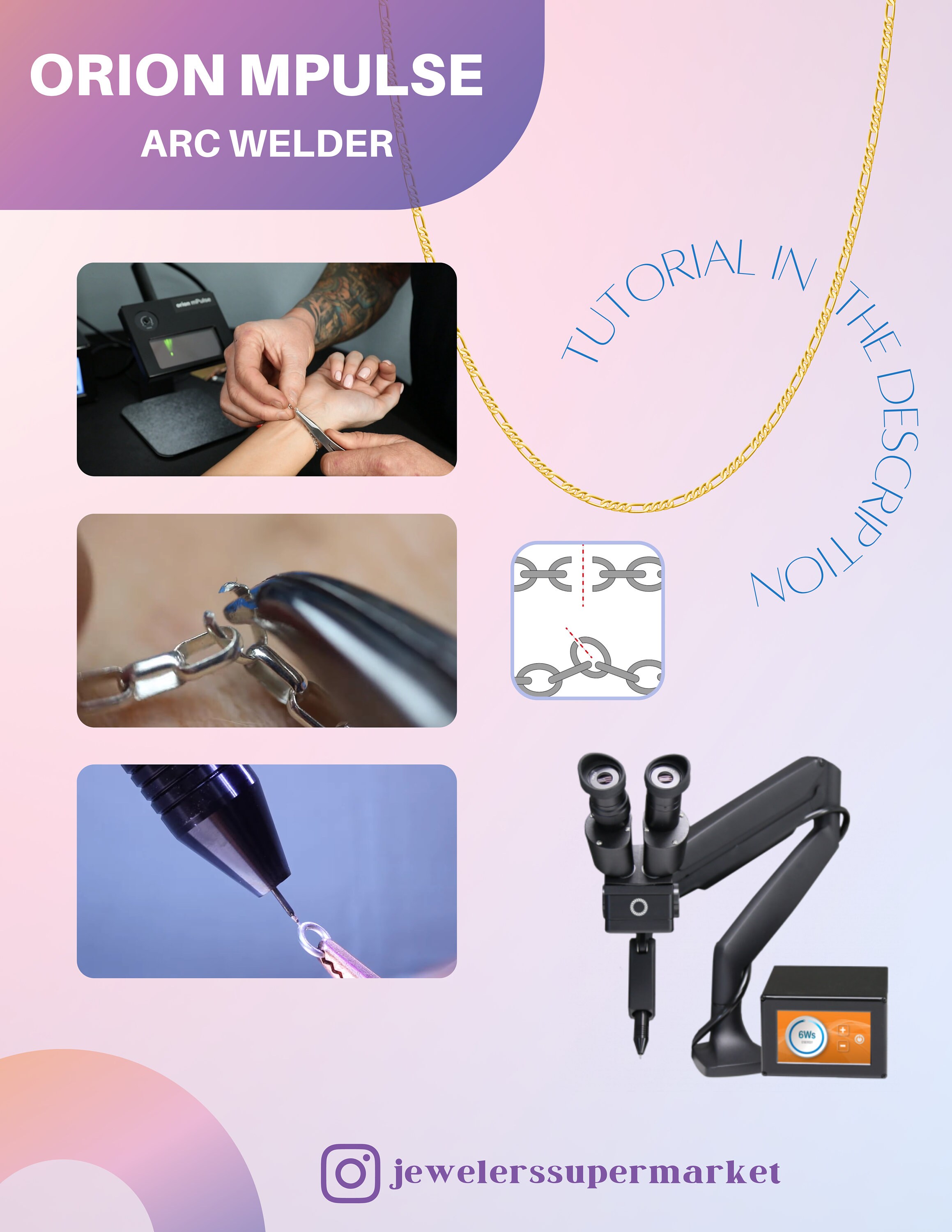 Orion Mpulse Arc Welder Permanent Jewelry Welder Welding Machine