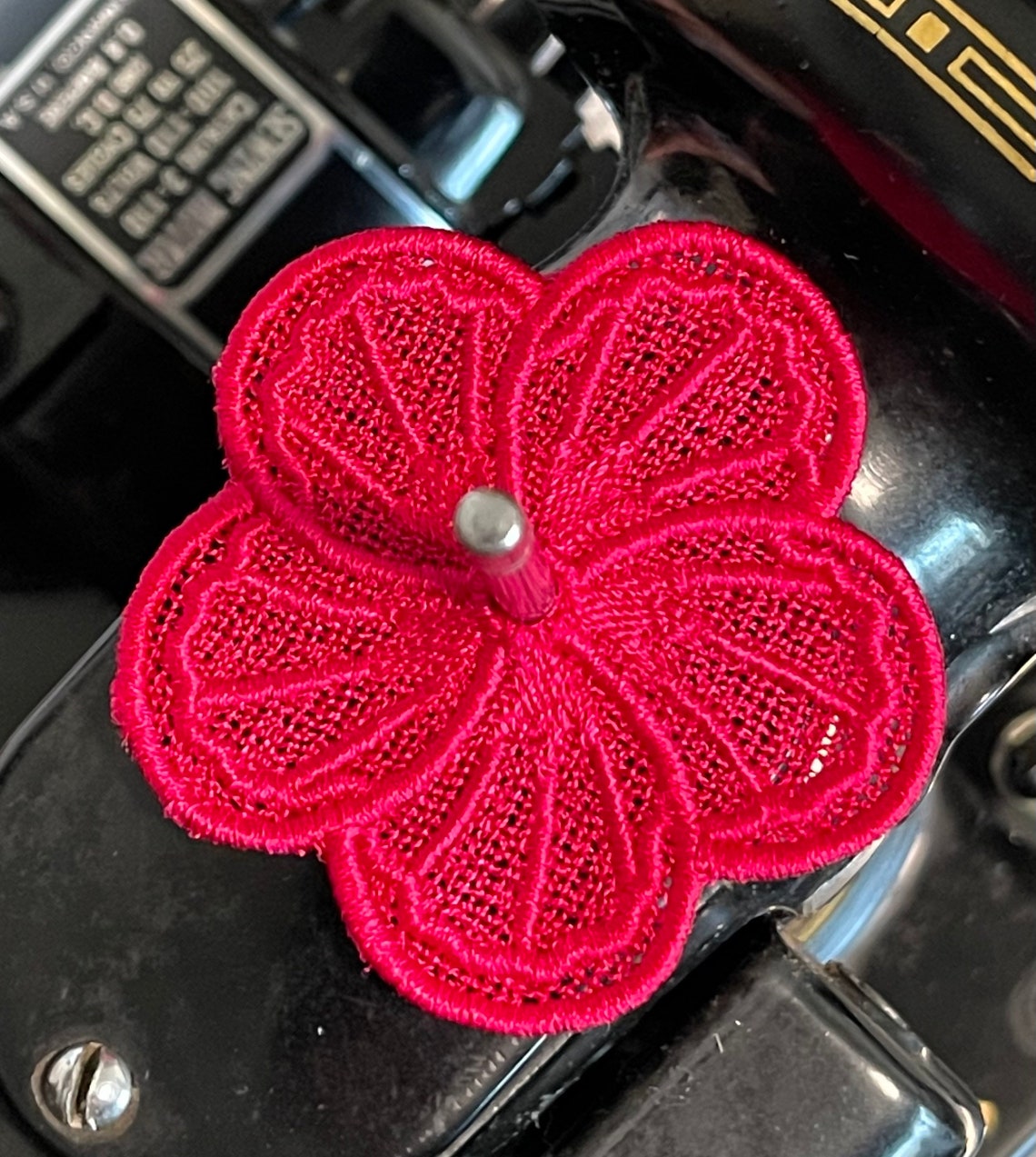 Hibiscus Sewing Machine Spool Pin Doily Etsy