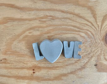 Love, Concrete Letters, Industrial Decor, Urban Decor, Cement, Modern Decor, Valentines Day, Valentines Day Gift, Valentines Day Decor