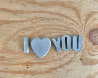 Love, Concrete Letters, Industrial Decor, Urban Decor, Cement, Modern Decor, Valentines Day, Valentines Day Gift, Valentines Day Decor