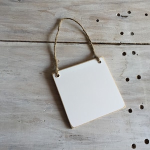 SALT | Hanging Whiteboard Sign - 3&quot; x 3&quot;, Tags, Signs, Classroom, Office, Dorm, Kitchen Labels, Party, Holiday, Business, Dry Erase Board