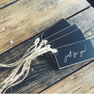 JAMES Chalkboard Tags, Signs, Labels Set of 4, 2 x 4 Wedding Signs, Ornaments, Gift Tags, Kitchen, Beverage Tags, Engagement, Holiday image 3