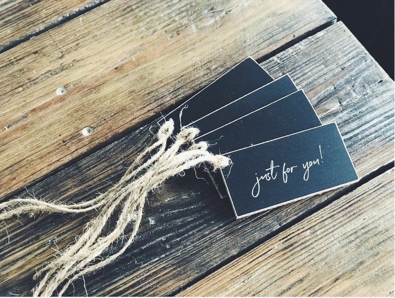 JAMES Chalkboard Tags, Signs, Labels Set of 4, 2 x 4 Wedding Signs, Ornaments, Gift Tags, Kitchen, Beverage Tags, Engagement, Holiday image 3