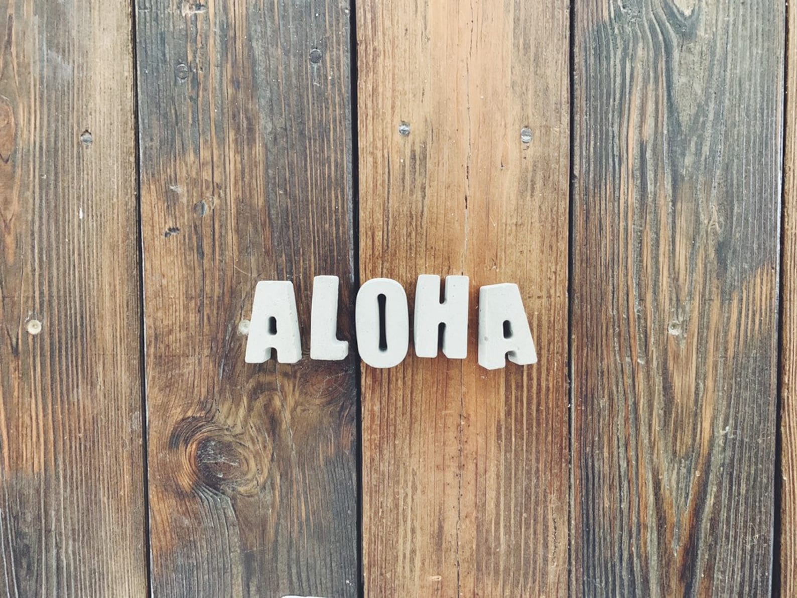 Aloha, Concrete Letters, Industrial Decor, Beach Decor, Urban Decor ...