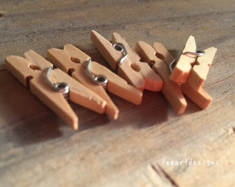 ADD-ON - Set of 5 mini 1&quot; Clothes Pins with purchase of Twine Photo Holder