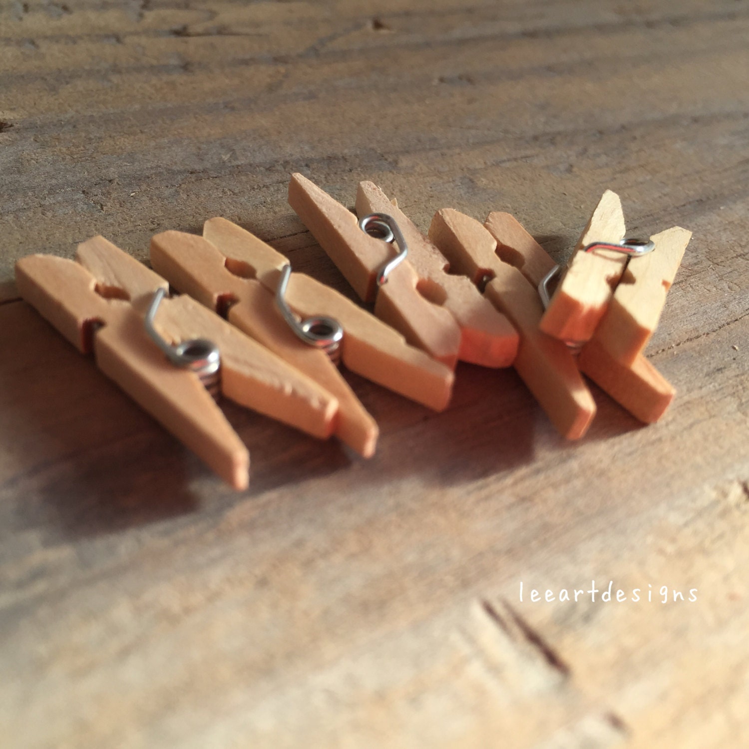 12 Mini WOODEN 1-1/4 CLOTHESPINS Holding Photos, Place Cards, Labels, Baby  Shower Favor Choose Color 
