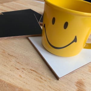 BAR | Reversible Chalkboard/Whiteboard Coasters - Set of 4, Dry Erase, Party Favors, Dinner Party, Office, Gift, Post It Note