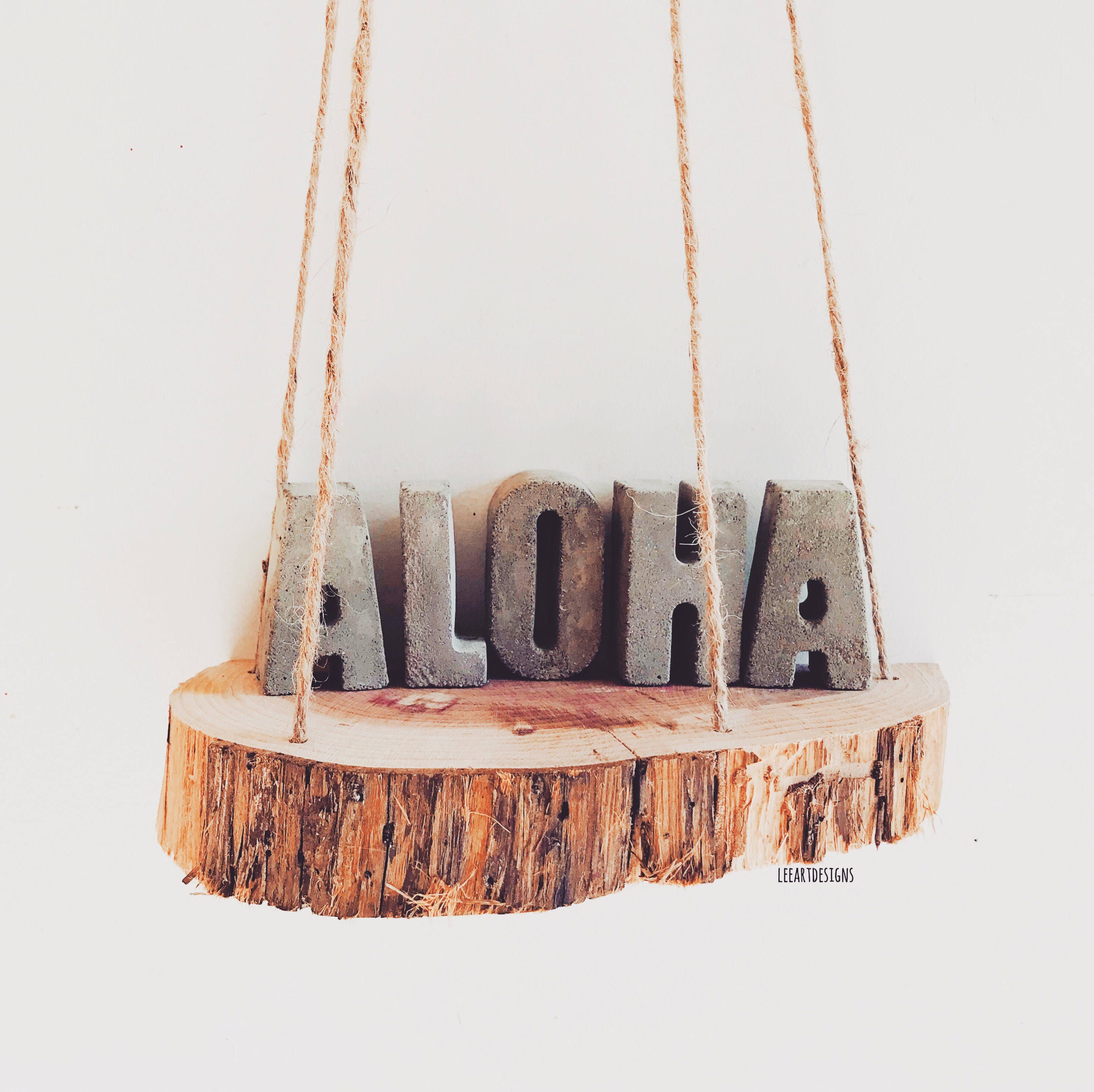 Aloha, Concrete Letters, Industrial Decor, Beach Decor, Urban Decor ...