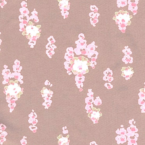 Cotton percale, cotton by the yard, percale yardage, cotton yardage, brown and pink cotton, dress maker fabric, craft fabric,  yardage sale