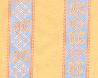 Blue Stripe Cotton Percale Yardage: Menswear Shirting Fabric
