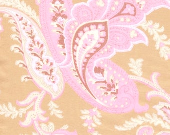 Pink Paisley Cotton Percale Fabric: 300 Thread Count, 57" Wide