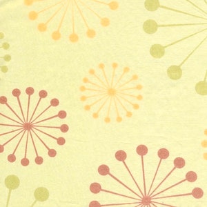 Celery Green Cotton Percale Yardage: Ferris Wheel Print, 57&quot; Wide