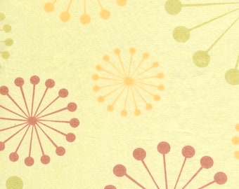 Celery Green Cotton Percale Yardage: Ferris Wheel Print, green juvenile percale, boy print, bird print,