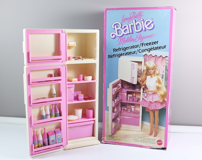 Vintage Mattel Barbie: Refrigerator / Freezer From 1987 Made in Italy Almost Complete Set - Etsy