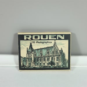 Souvenir vintage de Rouen France - Cartes Vues des éditions La Cigogne - Set de 20 photos noir et blanc souvenir vintage des années 40