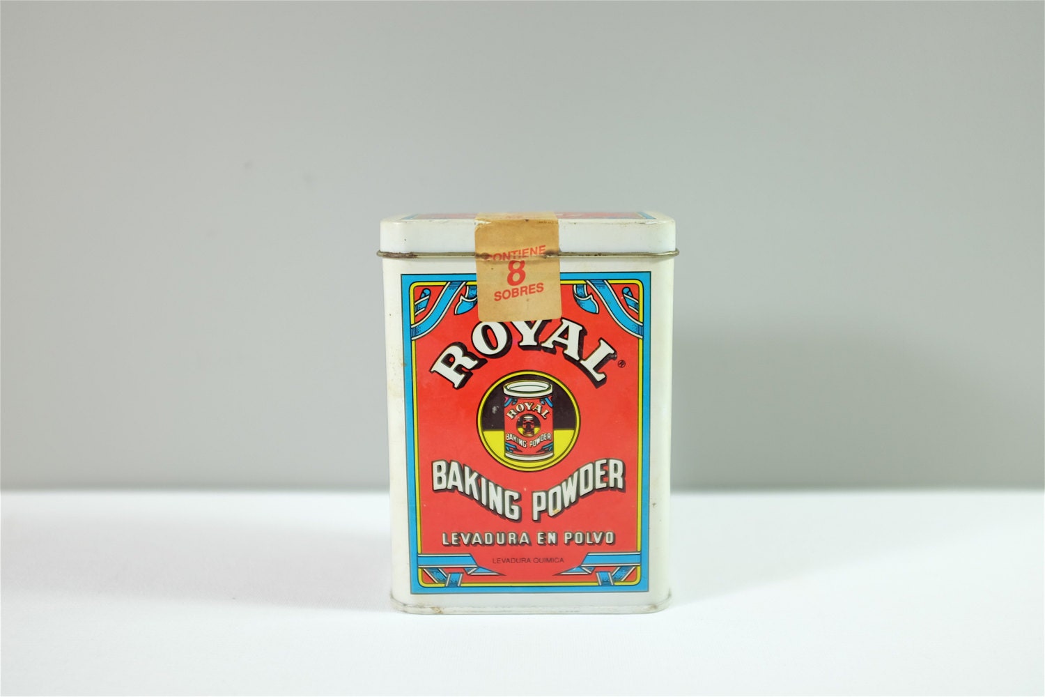 Vintage tin box Royal Baking Powder spanish tin box Etsy