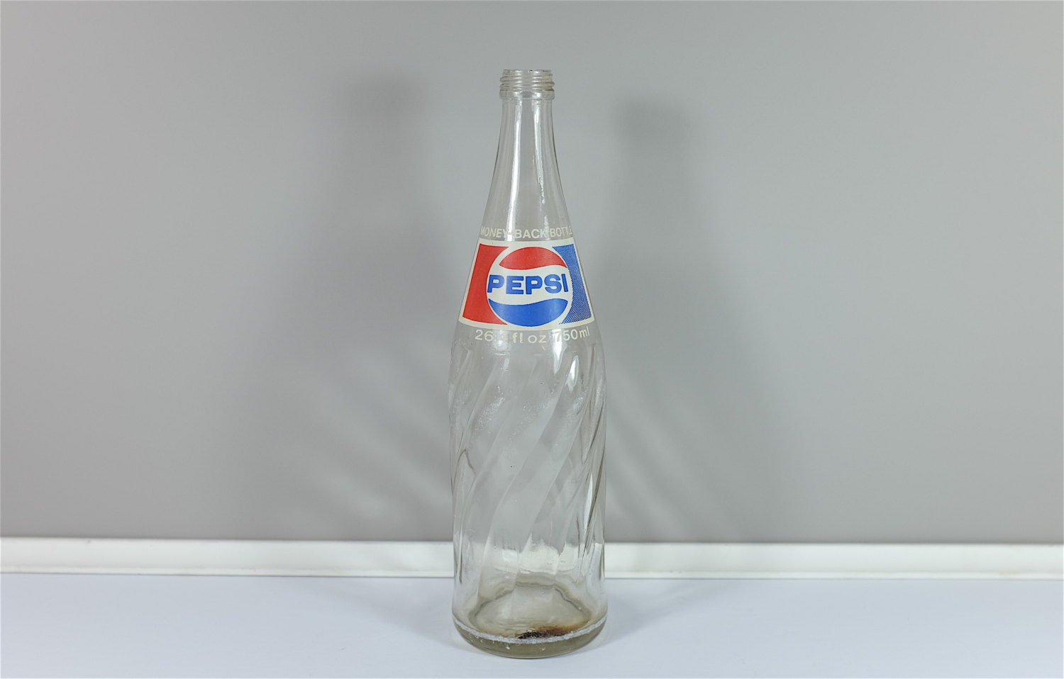 Large Vintage Pepsi / Pepsicola Glass Bottle Pepsi Soda Etsy
